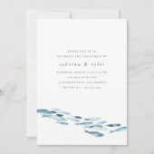 Verlovingsfeest met blauwe aquarel vissen kaart (Voorkant)