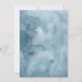 Verlovingsfeest met blauwe aquarel vissen kaart (Achterkant)