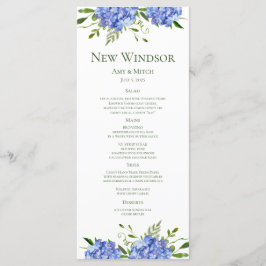 Verlovingsfeest met Blauwe Hortensia's Menu