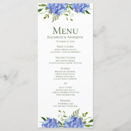 Verlovingsfeest met Blauwe Hortensia's Menu