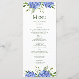 Verlovingsfeest met Blauwe Hortensia's Menu