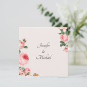 Verlovingsfeest met Blozende Roze Roos (Staand voorkant)
