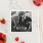 Verlovingsfeest mistletoe Voeg je eigen foto toe Servet (Insitu)