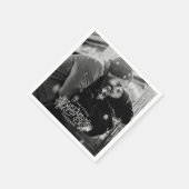 Verlovingsfeest mistletoe Voeg je eigen foto toe Servet (Hoek)