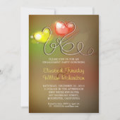 verlovingsfeest moderne uitnodiging (Voorkant)