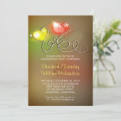 verlovingsfeest moderne uitnodiging (Staand voorkant)