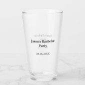 Verlovingsfeest naam datum eenvoudig minimaal getu glas (Achterkant)