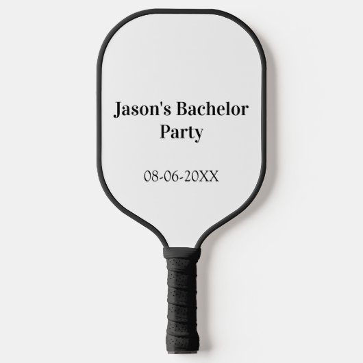 Verlovingsfeest naam datum eenvoudig minimaal getu pickleball paddle (Voorkant)