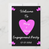 Verlovingsfeest of bruiloft uitnodiging. kaart (Voorkant)