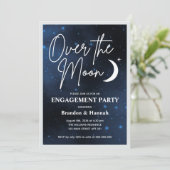 Verlovingsfeest Over The Moon Kaart (Staand voorkant)