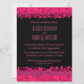 Verlovingsfeest roze harten uw foto-uitnodiging kaart (Achterkant)