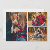 Verlovingsfeest Rustiek hout & rode klaproos 4-fot Kaart (Achterkant)