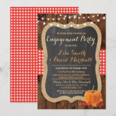 Verlovingsfeest Rustieke Douche Herfst Pompoen Uit Kaart (Voorkant / Achterkant)