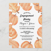 Verlovingsfeest Rustieke Pompoen Aquarel Herfst Kaart (Voorkant / Achterkant)