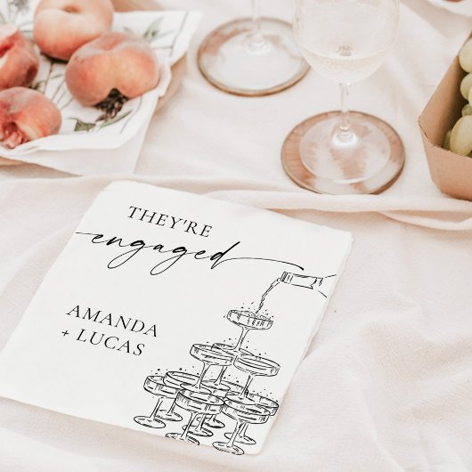 Verlovingsfeest Servetten, Champagne Tower Servet