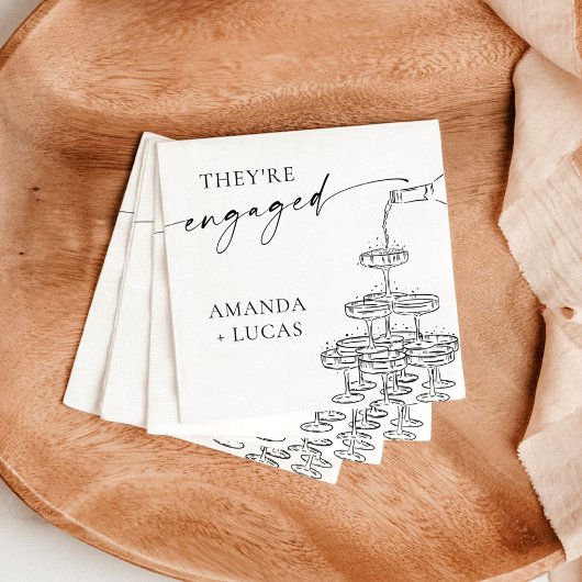 Verlovingsfeest Servetten, Champagne Tower Servet