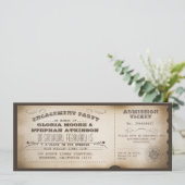  verlovingsfeest ticket typografie ontwerp kaart (Staand voorkant)