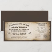  verlovingsfeest ticket typografie ontwerp kaart (Voorkant / Achterkant)