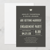 Verlovingsfeest uitnodigingen (Voorkant / Achterkant)