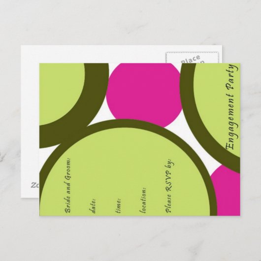 Verlovingsfeest uitnodigingen (Voorkant / Achterkant)