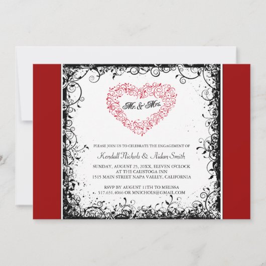 Verlovingsfeest uitnodigingen (Voorkant)