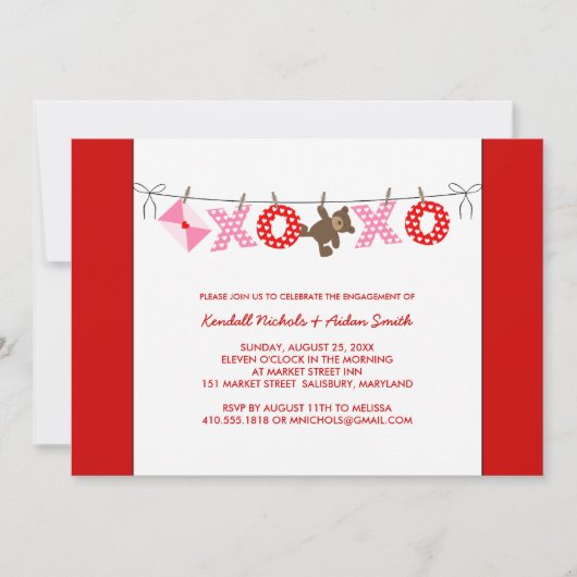 Verlovingsfeest uitnodigingen (Voorkant)