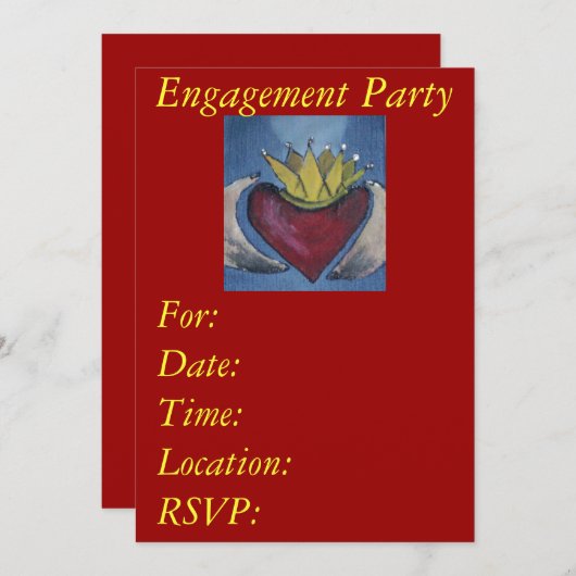 Verlovingsfeest uitnodigingen (Voorkant / Achterkant)