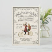 Verlovingsfeest uitnodigingen | Antiek (Staand voorkant)
