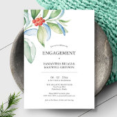 Verlovingsfeest uitnodigingen feestelijk groen