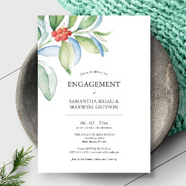 Verlovingsfeest uitnodigingen feestelijk groen