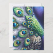 Verlovingsfeest uitnodigingen Majestic Peacock (Achterkant)