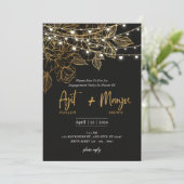 Verlovingsfeest uitnodigingen platte kaart (Staand voorkant)