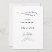 Verlovingsfeest Uitnodigingen Waterverf Lavendel (Voorkant)