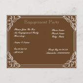 Verlovingsfeest, verloving douche uitnodiging briefkaart (Achterkant)