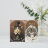 Verlovingsfeest, verloving douche uitnodiging briefkaart (Staand voorkant)