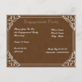 Verlovingsfeest, verloving douche uitnodiging briefkaart (Achterkant)