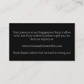 Verlovingsfeest Viering Bubble Gift Registry Informatiekaartje (Achterkant)