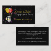 Verlovingsfeest Viering Bubble Gift Registry Informatiekaartje (Voorkant / Achterkant)