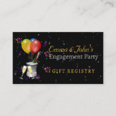 Verlovingsfeest Viering Bubble Gift Registry Informatiekaartje (Voorkant)