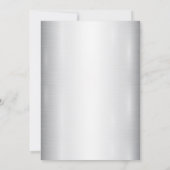 Verlovingsfeest Waterverf White Flowers Silver Kaart (Achterkant)