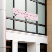 Verlovingsfeest Welkom Teken Eucalyptus Wedding Spandoek (Buitenkant Gebouw)