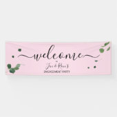 Verlovingsfeest Welkom Teken Eucalyptus Wedding Spandoek (Horizontaal)