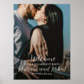 Verlovingsfeest welkomstbord met foto poster (Voorkant)