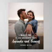 Verlovingsfeest welkomstbord met foto poster (Voorkant)