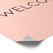 Verlovingsfeest welkomstbord roos poster (Hoek)