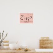 Verlovingsfeest welkomstbord roos poster (Keuken)