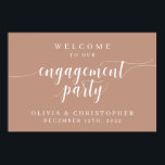 Verlovingsfeest Welkomstposter Champagne Poster<br><div class="desc">Dit verlovingsfeestbord is de perfecte manier om gasten te verwelkomen op je verlovingsfeest.</div>