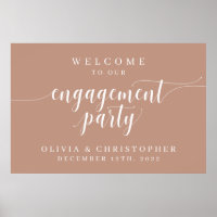 Verlovingsfeest Welkomstposter Champagne