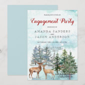 Verlovingsfeest Winter Landschapsgewei Kaart (Voorkant / Achterkant)