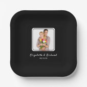 Verlovingsfeestje aangepaste foto papieren bordje (Voorkant)